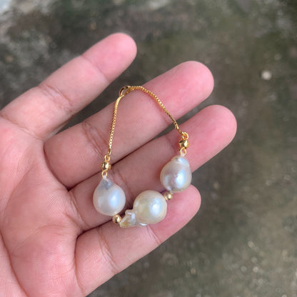 Real south sea pearl Saltwater pearl Bracelet BoZorX Pearl size 11-12mm B1-1